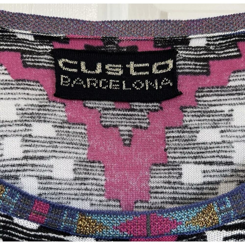 Custo Barcelona Y2K Geo Pattern Kimono Sleeve Mini Dress Size S - Picture 5 of 16